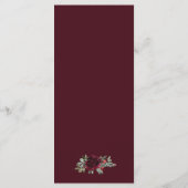 エレガントクリスマス冬の結婚式メニュー メニュー (裏面)