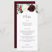 エレガントクリスマス冬の結婚式メニュー メニュー (正面/裏面)