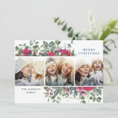 エレガントクリスマス冬の花3写真あいさつ シーズンカード (スタンド正面)