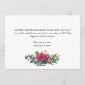 エレガントクリスマス冬の花3写真あいさつ シーズンカード (裏面)