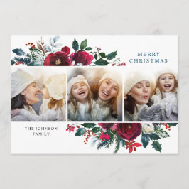 エレガントクリスマス冬の花3写真あいさつ シーズンカード