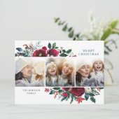 エレガントクリスマス冬の花3写真あいさつ シーズンカード (スタンド正面)