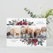 エレガントクリスマス冬の花3写真あいさつ シーズンカード (スタンド正面)