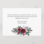 エレガントクリスマス冬の花3写真あいさつ シーズンカード (裏面)