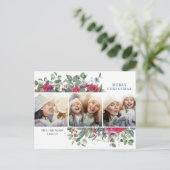 エレガントクリスマス冬の花3写真あいさつ ポストカード (スタンド正面)