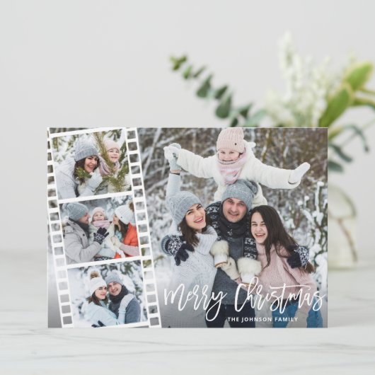 エレガントクリスマス冬の花4写真あいさつ シーズンカード (スタンド正面)