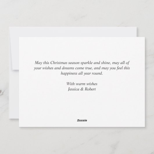 エレガントクリスマス冬の花4写真あいさつ シーズンカード (裏面)