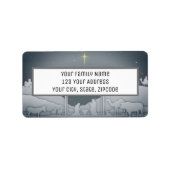 エレガントクリスマス出生スター・オブ・ベツレヘム ラベル (正面)