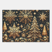 エレガントクリスマス包装紙 ラッピングペーパーシート (正面2)