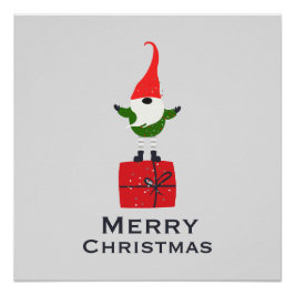 エレガントクリスマス小妖精や小人ウォールアートポスター ポスター