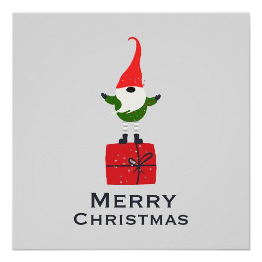 エレガントクリスマス小妖精や小人ウォールアートポスター ポスター (正面)