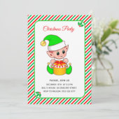 エレガントクリスマス小妖精や小人パーティー 招待状 (スタンド正面)
