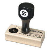 エレガントクリスマス差出人住所スタンプオーナメント ラバースタンプ (スタンプ)