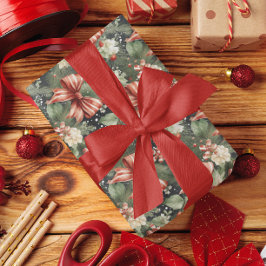 エレガントクリスマス応援キャンディキャネスボウ ラッピングペーパー