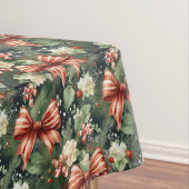 エレガントクリスマス応援キャンディーケーンボウカスタムズ テーブルクロス (インサイチュ)