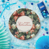 エレガントクリスマス応援キャンディーケーンボウカスタムズ ペーパープレート (パーティー)