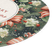 エレガントクリスマス応援パーソナライズされた カッティングボード (角)