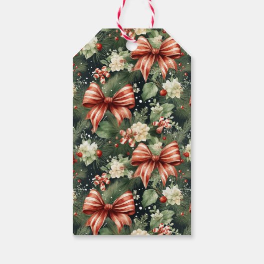 エレガントクリスマス応援パーソナライズされた ギフトタグ (裏面)