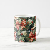 エレガントクリスマス応援パーソナライズされた コーヒーマグカップ (正面右)