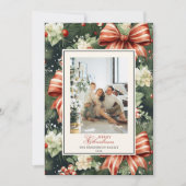 エレガントクリスマス応援パーソナライズされた シーズンカード (正面)