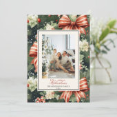 エレガントクリスマス応援パーソナライズされた シーズンカード (スタンド正面)