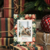 エレガントクリスマス応援パーソナライズされた シーズンカード