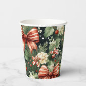 エレガントクリスマス応援パーソナライズされた 紙コップ (裏面)