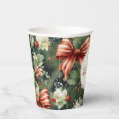 エレガントクリスマス応援パーソナライズされた 紙コップ (右)
