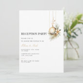 エレガントクリスマス披露宴招待状カード 招待状 (スタンド正面)