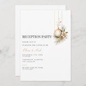 エレガントクリスマス披露宴招待状カード 招待状 (正面/裏面)