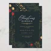 エレガントクリスマス招待状祝 案内状 (正面/裏面)