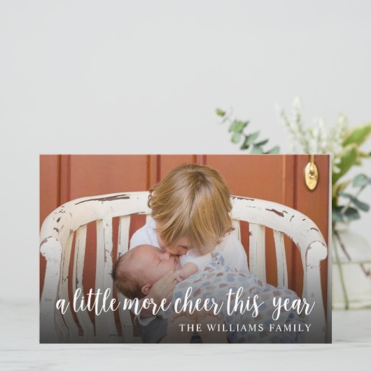 エレガントクリスマス新生児フォトホリデーカード (スタンド正面)