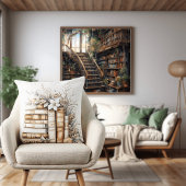 エレガントクリスマス本好きの装飾用クッション クッション