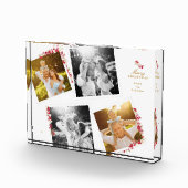 エレガントクリスマス植物コラージュの写真フレーム フォトブロック (右)