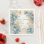 エレガントクリスマス水彩植物学 スタンダードランチョンナプキン (インサイチュ)