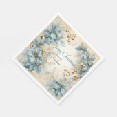 エレガントクリスマス水彩植物学 スタンダードランチョンナプキン (角)