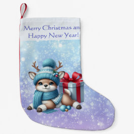 エレガントクリスマス水彩植物学 スモールクリスマスストッキング