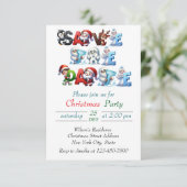 エレガントクリスマス水彩植物学 セーブザデート (スタンド正面)