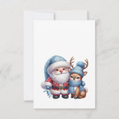 エレガントクリスマス水彩植物学 セーブザデート (裏面)