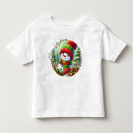 エレガントクリスマス水彩植物学 トドラーTシャツ