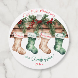 エレガントクリスマス水彩植物学 フェイバータグ