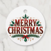 エレガントクリスマス水彩植物学 フェイバータグ (裏面)