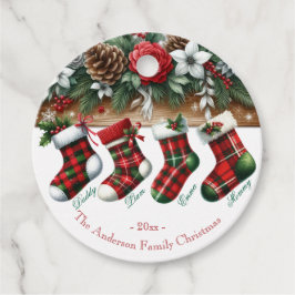 エレガントクリスマス水彩植物学 フェイバータグ