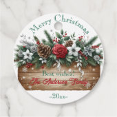 エレガントクリスマス水彩植物学 フェイバータグ (裏面)