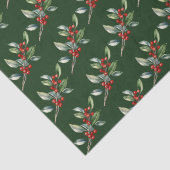 エレガントクリスマス水彩植物赤グリーン 薄葉紙 (詳細)