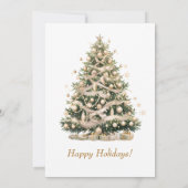 エレガントクリスマス水彩雪 招待状 (裏面)