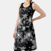 エレガントクリスマス白黒銀 エプロン (インサイチュ)