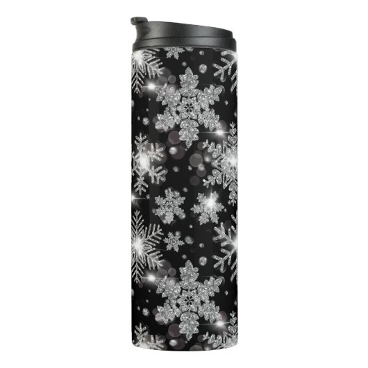 エレガントクリスマス白黒銀 タンブラー (回転右)