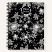 エレガントクリスマス白黒銀 ノートブック (正面)