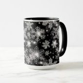 エレガントクリスマス白黒銀 マグカップ (正面右)